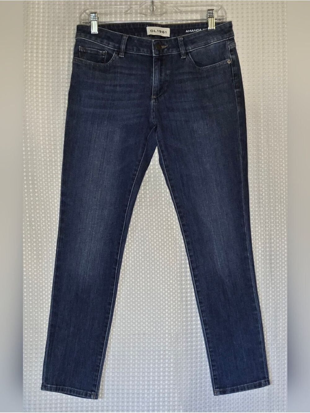 DL1961 Amanda Slim Straight Jeans 27 Dark Wash Premium Denim Mid Rise - Picture 8 of 13